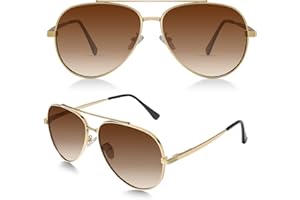 Polarized Aviator Sunglasses for Men and Women, Classic Pilot Sun Glasses with Premium Metal Frame and UV Protection