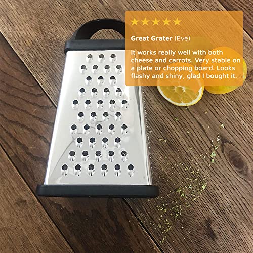 Stainless Steel FourSided Cheese Grater Perfect for Parmesan Cheese