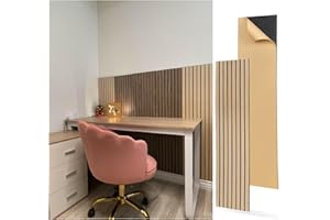 URBAN DECOR MAGICWOOD Urban Decor Acoustic Wood Veneer Wall Panels for Interior Decor in Homes, Offices, Studios. 3D Wood Wall Decor, Acoustic Dampening, Mens Room Decor, Gaming Areas, TV Walls and more(4-Pack) (Light Oak)