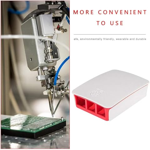 002-fr3-ES para Raspberry Pi 3 Funda Oficial ABS Enclosure Pi 2 2B Caja Shell Blanco Rojo