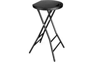 YOMT Portable Folding Stool, 24 inch Folding Bar Stool with Handle, Foldable Stool Chair for Adults, Heavy Duty Collapsible Stool for Kitchen Counter Room Home Camping Indoor Outdoor, Set of 1