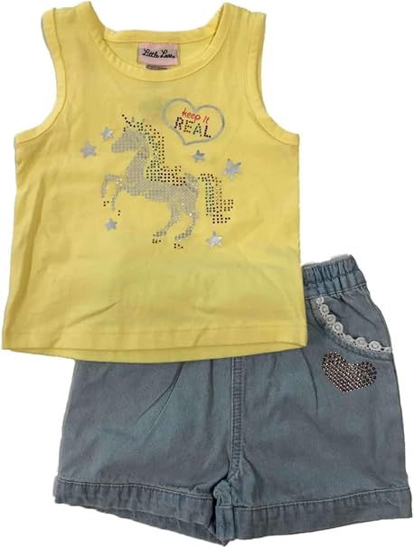 unicorn denim shorts