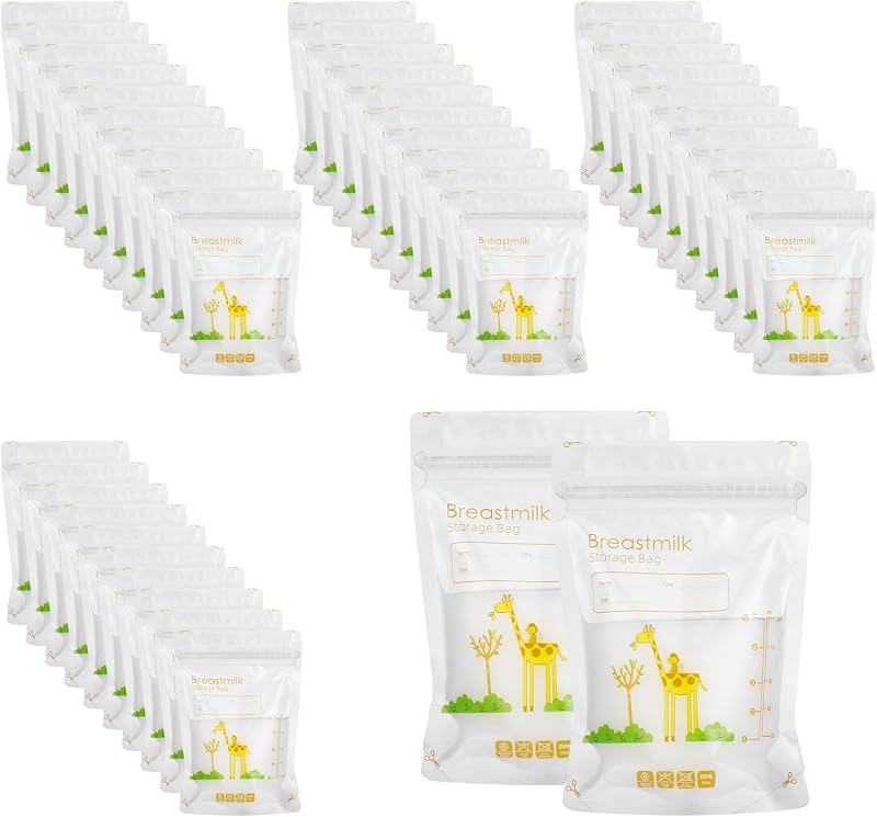 Partideal 120 Pcs 150ml Breast Milk Storage Bags with Zipper Seal