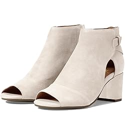 MOOMMO Women Open Toe Sandals Booties Heeled Ivory