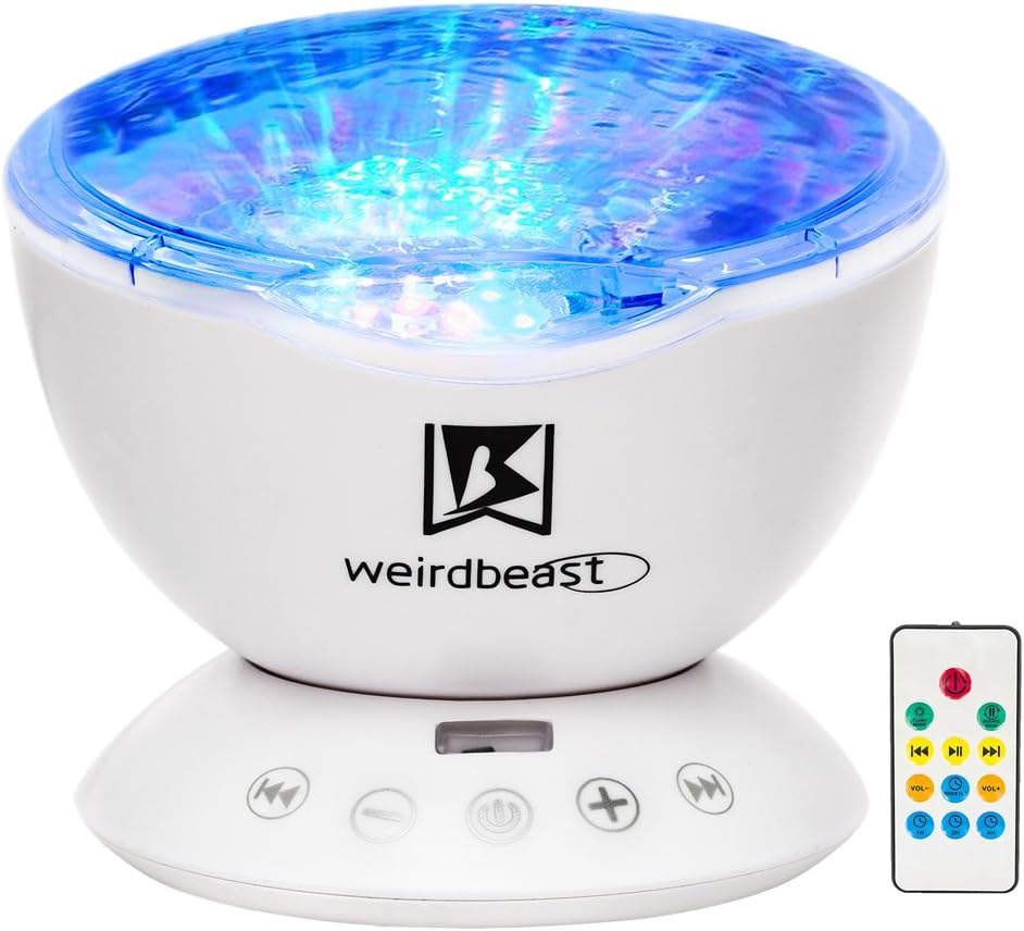 [Generation 3]Weirdbeast Remote Control Ocean Wave Project Sleep Night Lights with Built-in Ambient Audio Bedroom Living Room Decoration Lamp for Kids/Adult - Light Up Your Life