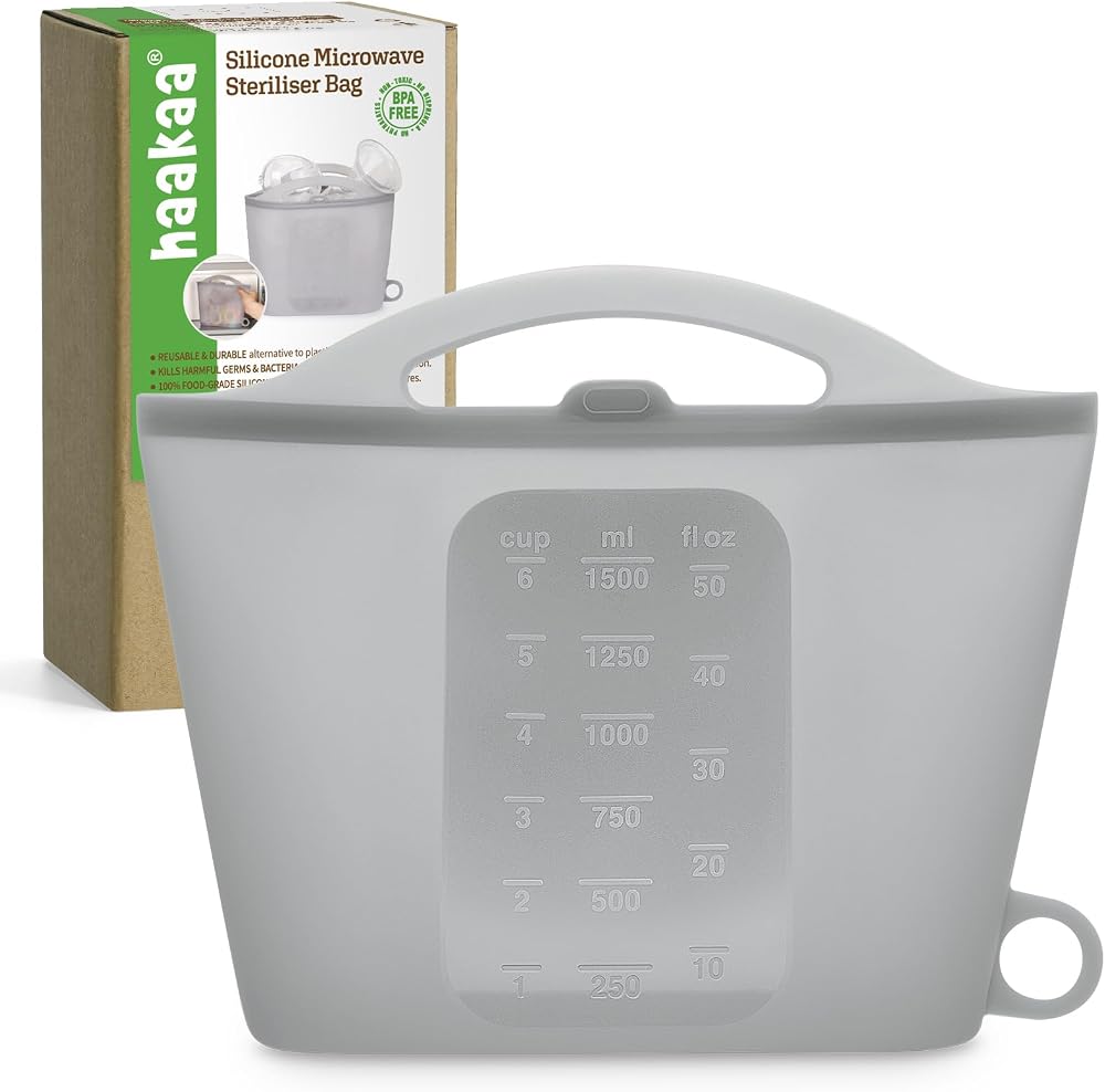 Haakaa Silicone Microwave Steam Sterilizer Bag 1pc Grey