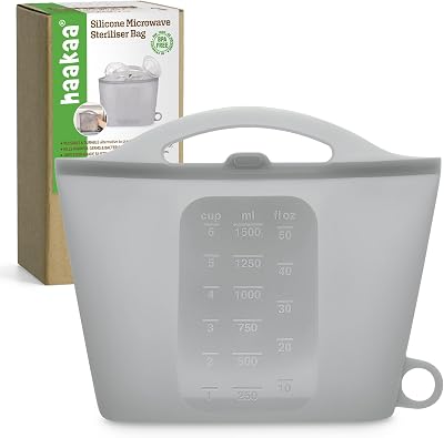 Haakaa Silicone Microwave Steam Sterilizer Bag 1pc Grey