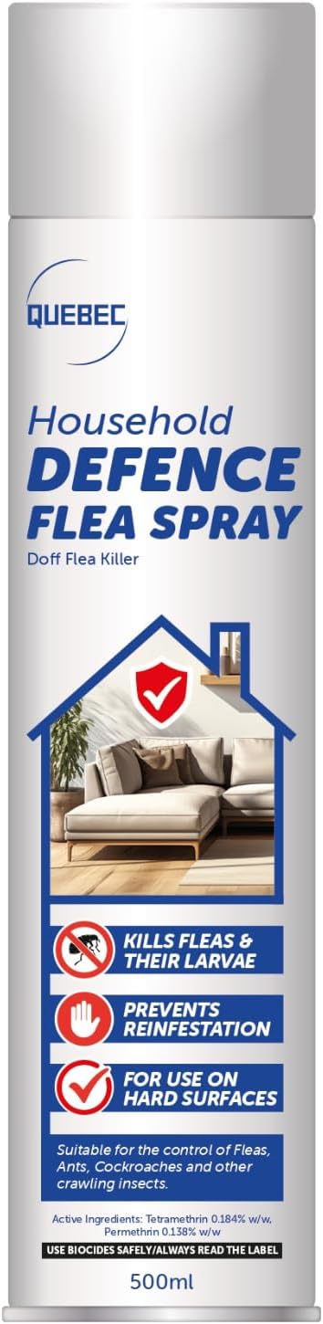 Quebec Household Flea Spray 500ML – Flea Tick Bed Bug Ant Pest Control