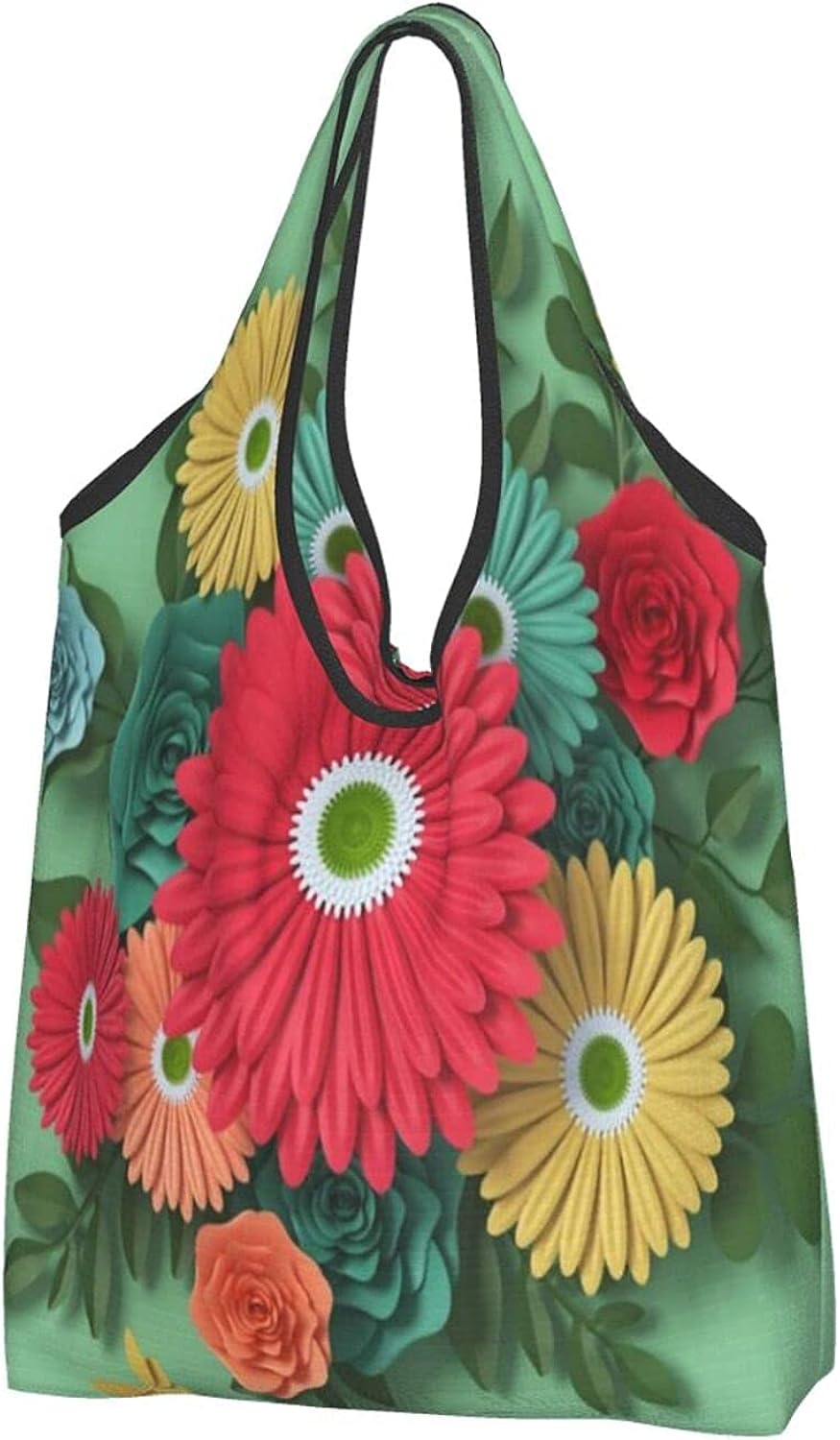 Shopping Bags for Women Reusable Foldaway Tote Shoulder Bags Grocery