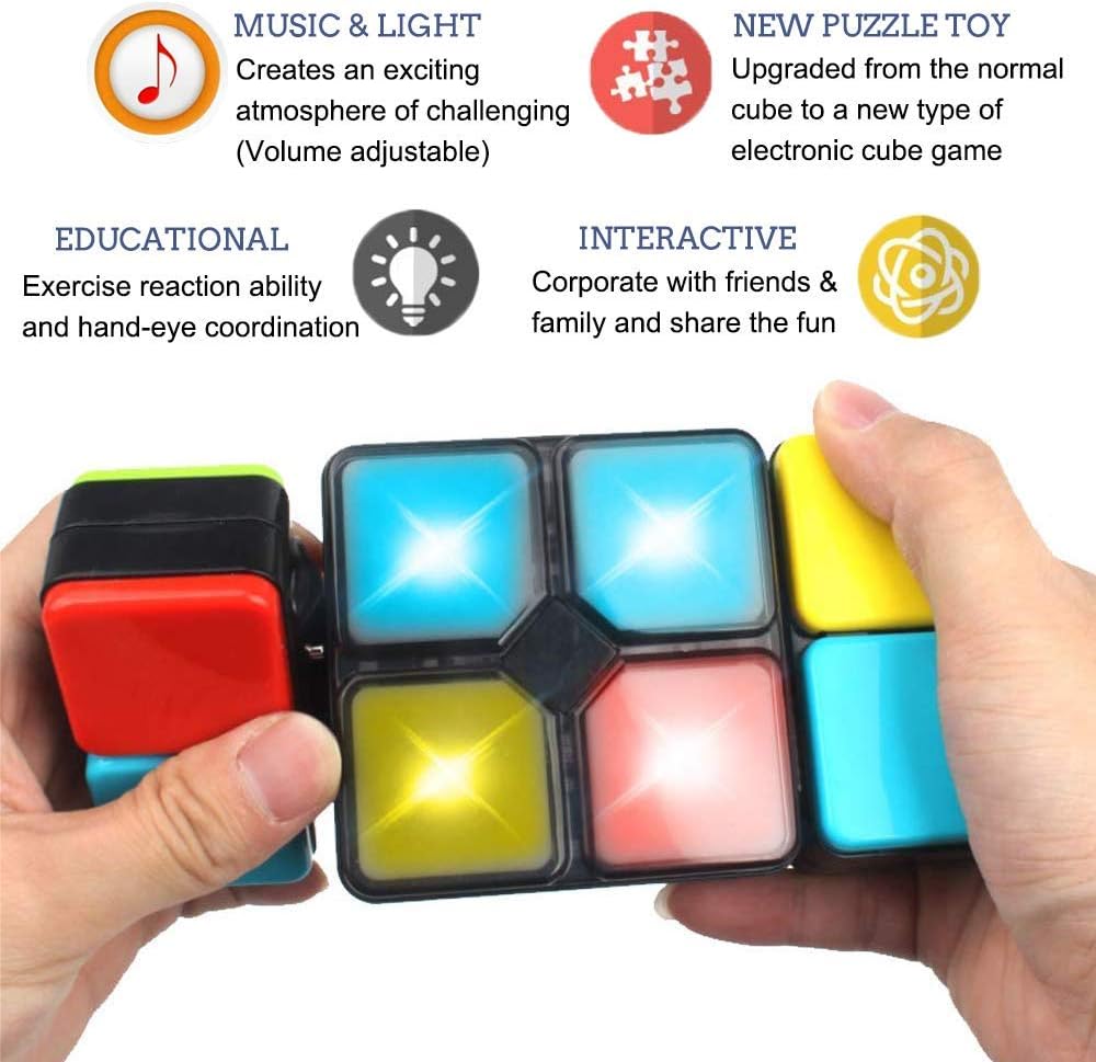 Yojoloin Musik Zauberwurfel Toys Fur 5 12 Jahre Alte Jungen Madchen Zauberwurfel Elektronische Musik Cube Kinder Puzzle Spiel Neuheit Spielzeug Fur Jugendliche Spielzeug Brainteaser Memorial Cards Ie