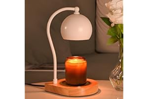 Cawalap Candle Warmer Lamp - Candle Warmers Timer with 2 Bulbs, Dimmer Wax Melt Candle Warmer,Gifts for Mom, Birthday Gifts for Women Birthday Unique, House Warming Gifts New Home Decor White