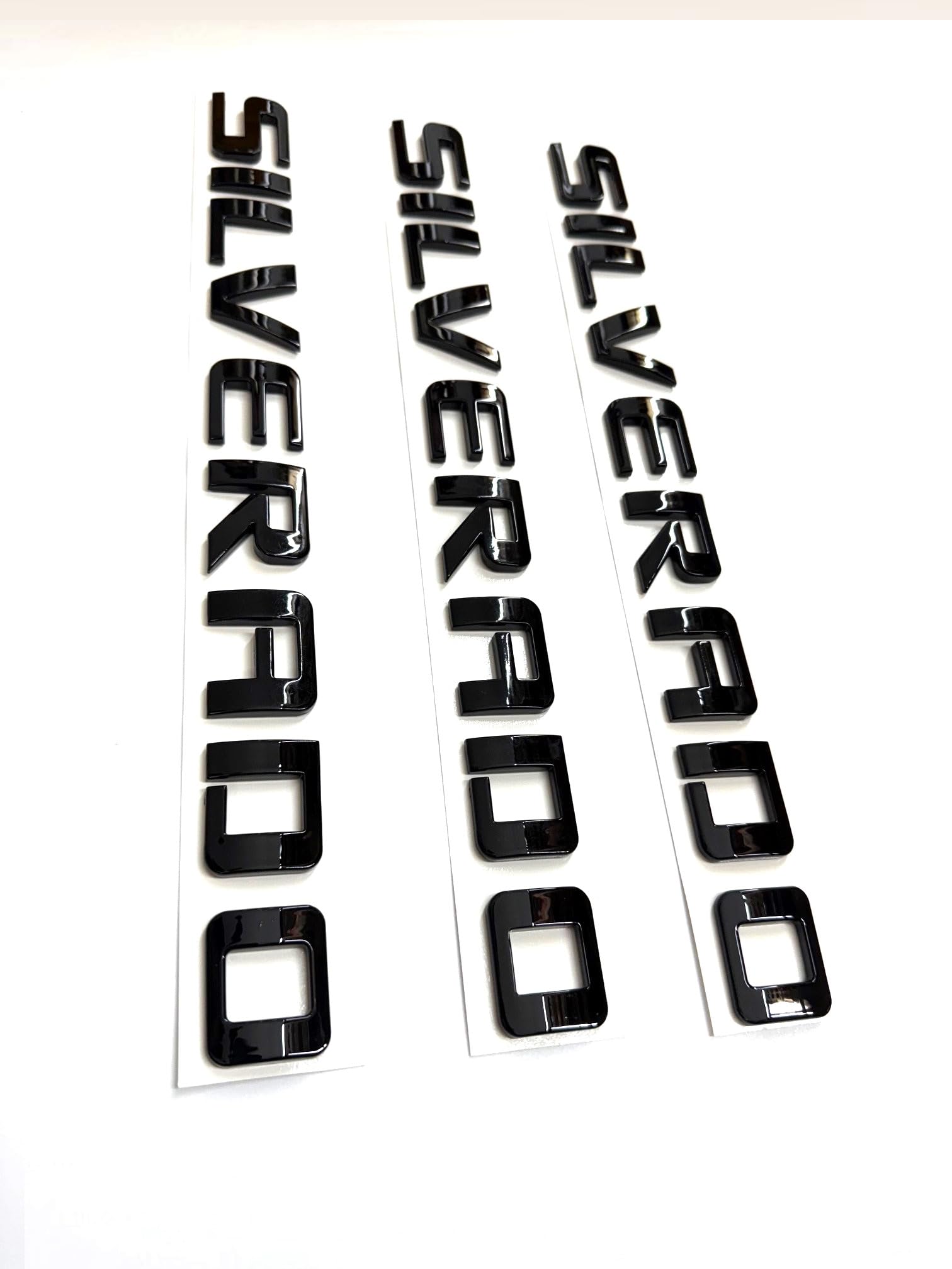 Photo 1 of 3PCS Badge Emblems for Silverado 2007-2020 for Silverado, Sierra, and Canyon - Fits 1500, 2500HD, and 3500HD Models (Black)
