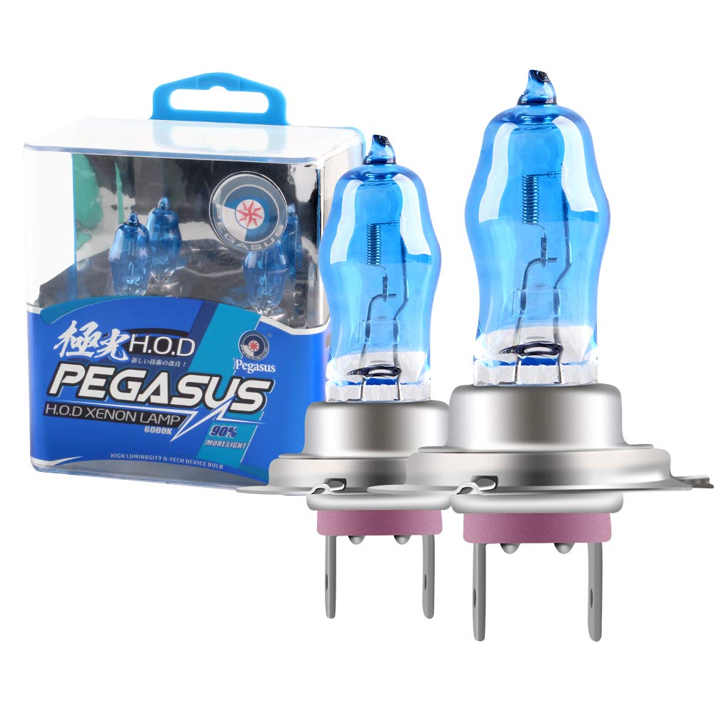 2Pcs H7 100W Super Bright Xenon White 6000K Halogen Lamp Light Bulb 12V Car Headlight Fog Light Lamp Replacement