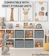 Clay Roberts Storage Cubes Grey Pack of 4 Fabric Boxes 25cm x 25cm x 25cm view 4