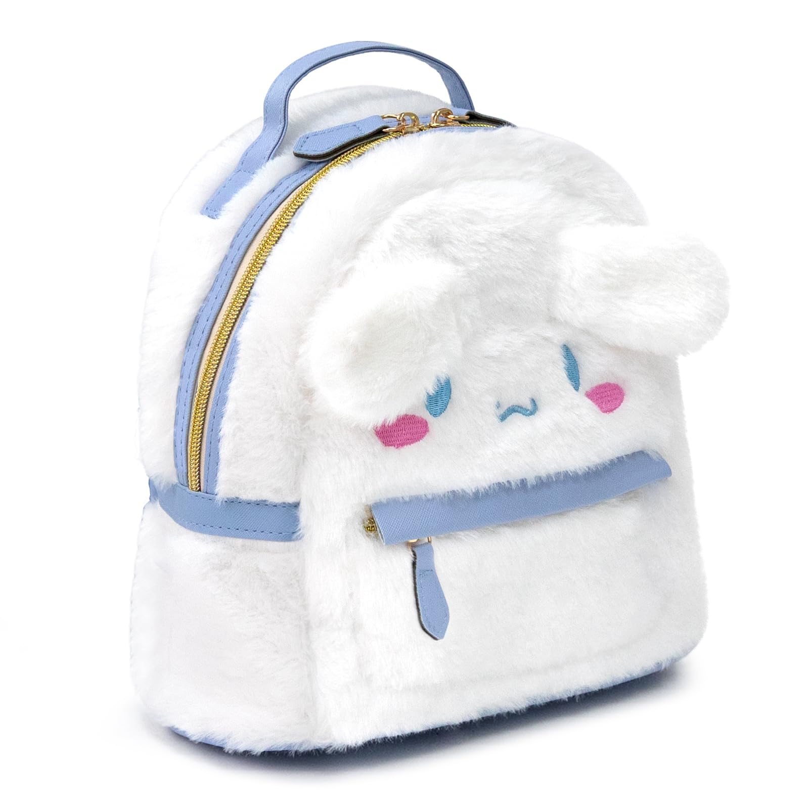 KIEAL Blue Kids Backpack, Kawaii Stuff Plush Backpack, Adorable Bag Handbag for Girls Kids Fans Birthday Present School Supplies