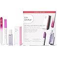 Dr. Dana No Polish Manicure Set - Shine and Strengthen Your Nails with Natural Glycolic Serum, Cuticle Oil, Nail Buffer Block, and Glass Nail File, Nail Care Kit for Healthy Nails, Halal Certified
