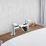 Hapilife Waterfall Bath Tap Mono Filler Chrome Deck Mounted Brass 2 Hole view 5