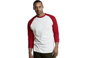 TOP PRO Men's 3/4 Sleeve Casual Raglan Jersey Baseball Tee Shirt