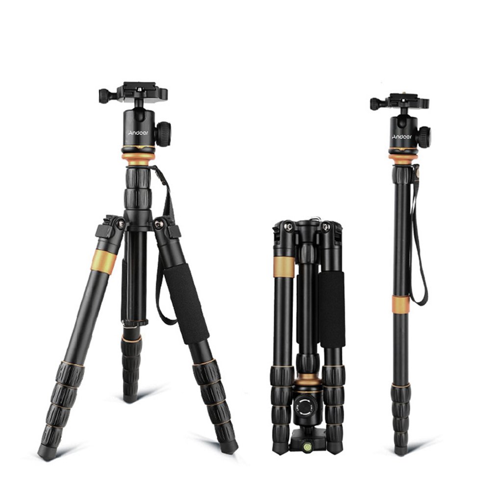 Andoer® Profesional Ajustable Trípode Monópode Monopod con Cabeza de Bola Ballhead de