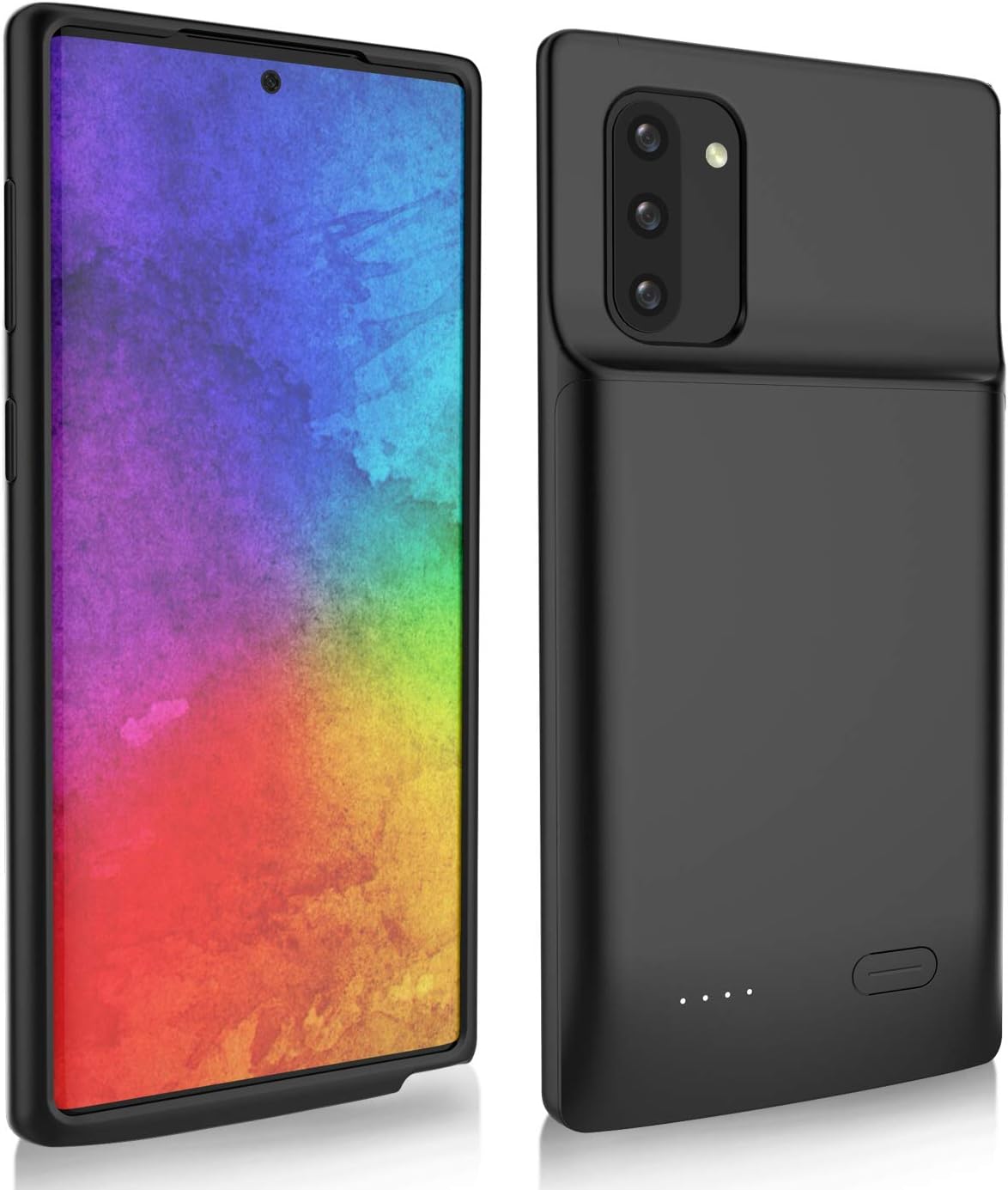 Galaxy Note 10 Plus Battery Case, RUXELY 6000mAh Portable External Backup Charging Pack, Rechargeable Impact-Resistant Power Charger Case Compatible with Samsung Galaxy Note 10 Plus(Black)