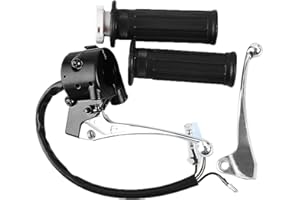 Throttle Housing Left Right Clutch Brake Lever Hand Grips Assembly Replacement for Yamaha PW50 Y-Zinger 1981-2009 2012 2013 2