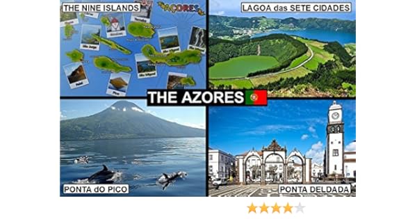 IMÁN PARA NEVERA - RECUERDO de THE AZORES PORTUGAL 9cm x 6cm Jumbo ...