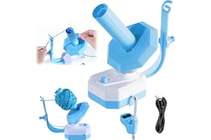 Mesen Electric Yarn Winder for Crocheting, Large Capacity Yarn Ball Winder for Knitting, Stepless Speed Automatic Yarn Winder Wool Spinner Roller for Crochet Lovers