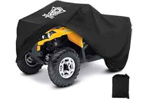 XYZCTEM Waterproof ATV Cover, Heavy Duty Black Protects 4 Wheeler from Snow Rain or Sun, Large Universal Size Fits 103 inch f
