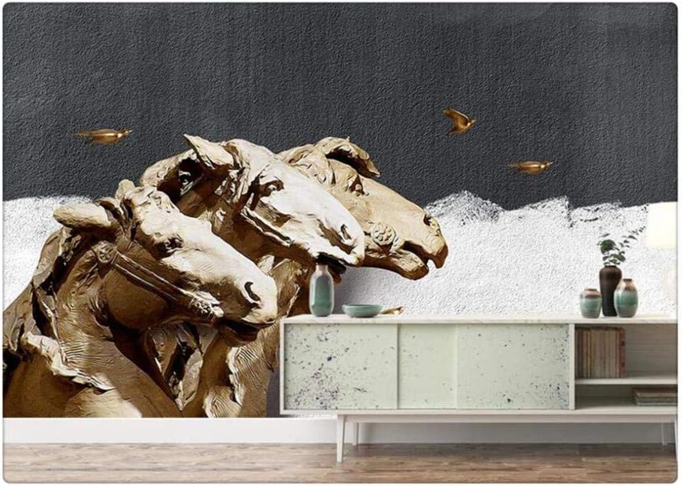 Custom 3D Wall Murals Photo Decorative ThreeDimensional Horse Painting