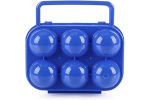FantasyDay 6 Grids Egg Holders, Sturdy Shockproof Durable Egg Cartons Egg Containers With Lid for Refrigerator - Large Capacity Egg Organizer Box for Home Kitchen Outdoor Picnic Hiking Storage