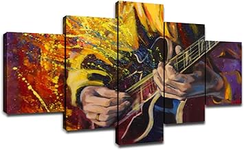 Amazon Com Jazz Guitarists Hands Playing Guitar Colorful Pictures