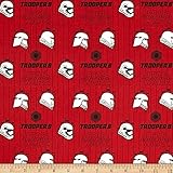Star Wars The Force Awakens Storm Trooper Ruby Fabric