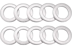 AOIT M14 Oil Drain Plug Gaskets Crush Washers Seals Rings Compatible with Hon da Yamaha Triumph Kawasaki Suzuki, Used for Oil Change, Replacement for The Part # 94109-14000, 10 Pack