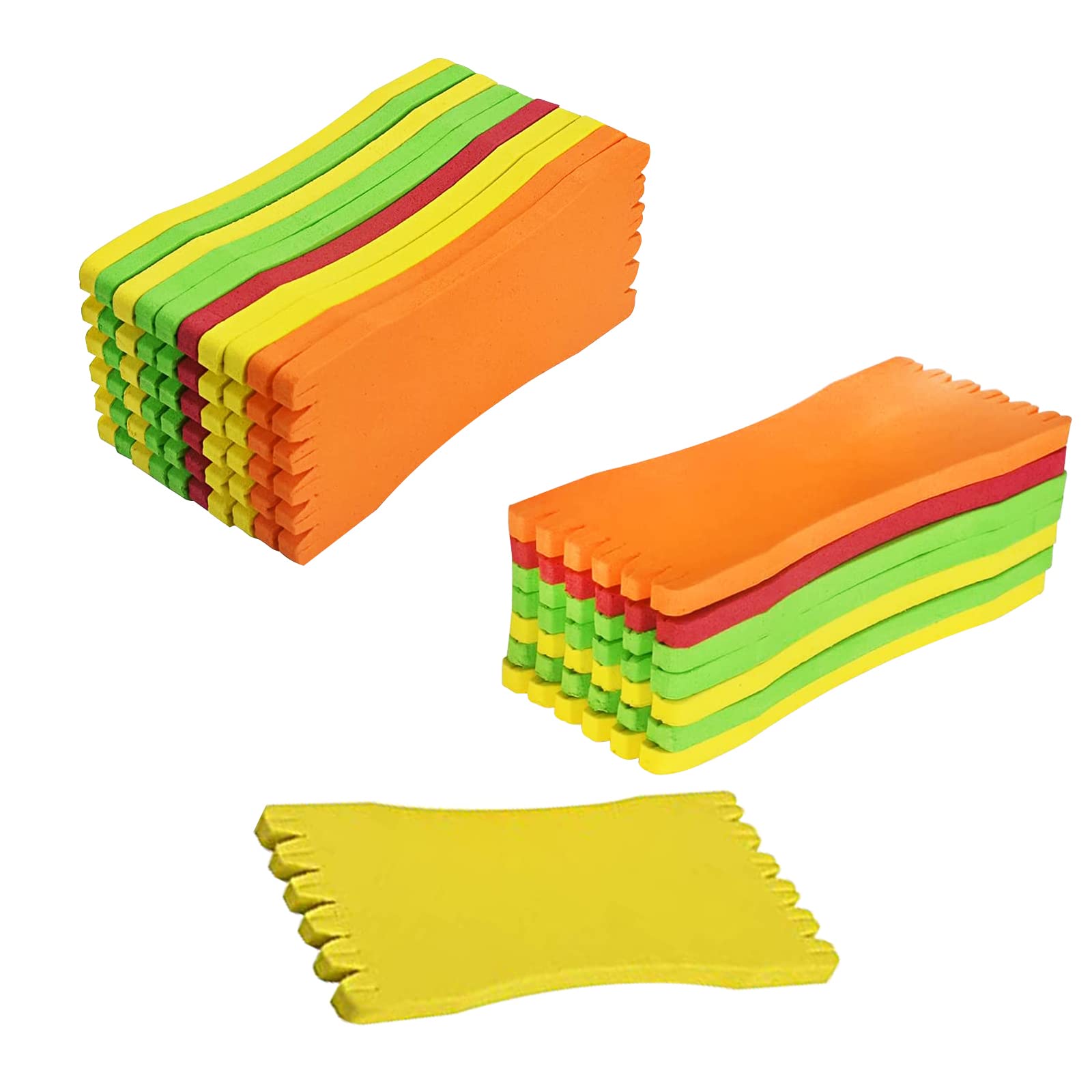 Eterspr Pack of 30 Winder Fishing Line Foam Plate, Winder Fishing Leader Winder Fishing for Attaching Hooks Fishing Line (Random Colour)