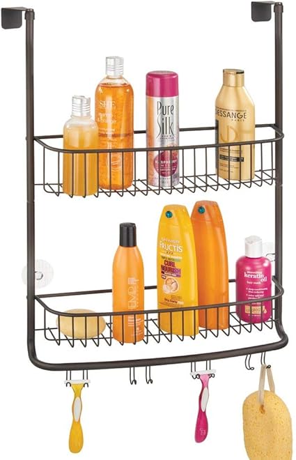 mDesign Estanterías de baño para colgar – Práctico colgador de ducha