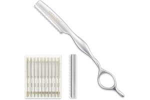 FEISIER Stainless Steel Hair Thinning Styling Razors for Cutting Hair, Texturizing Cutting Razor for Salon and Home,10 PCS Sh