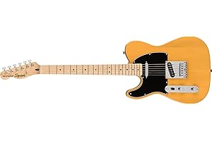 FENDER Squier Affinity Series Telecaster Electric Guitar, with 2-Year Warranty, Butterscotch Blonde, Maple Fingerboard, Left-Handed