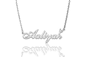RONKAH Custom Name Necklace Customized Personalized Pendant Name Necklace with Heart Plated Name Necklace for Women Personal Fashion Necklace Best Gift for Girl Mother Daughter Friendship Christmas Birthday