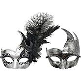 Costume Mask Feather Masquerade Mask Halloween Mardi Gras Cosplay Party Masque