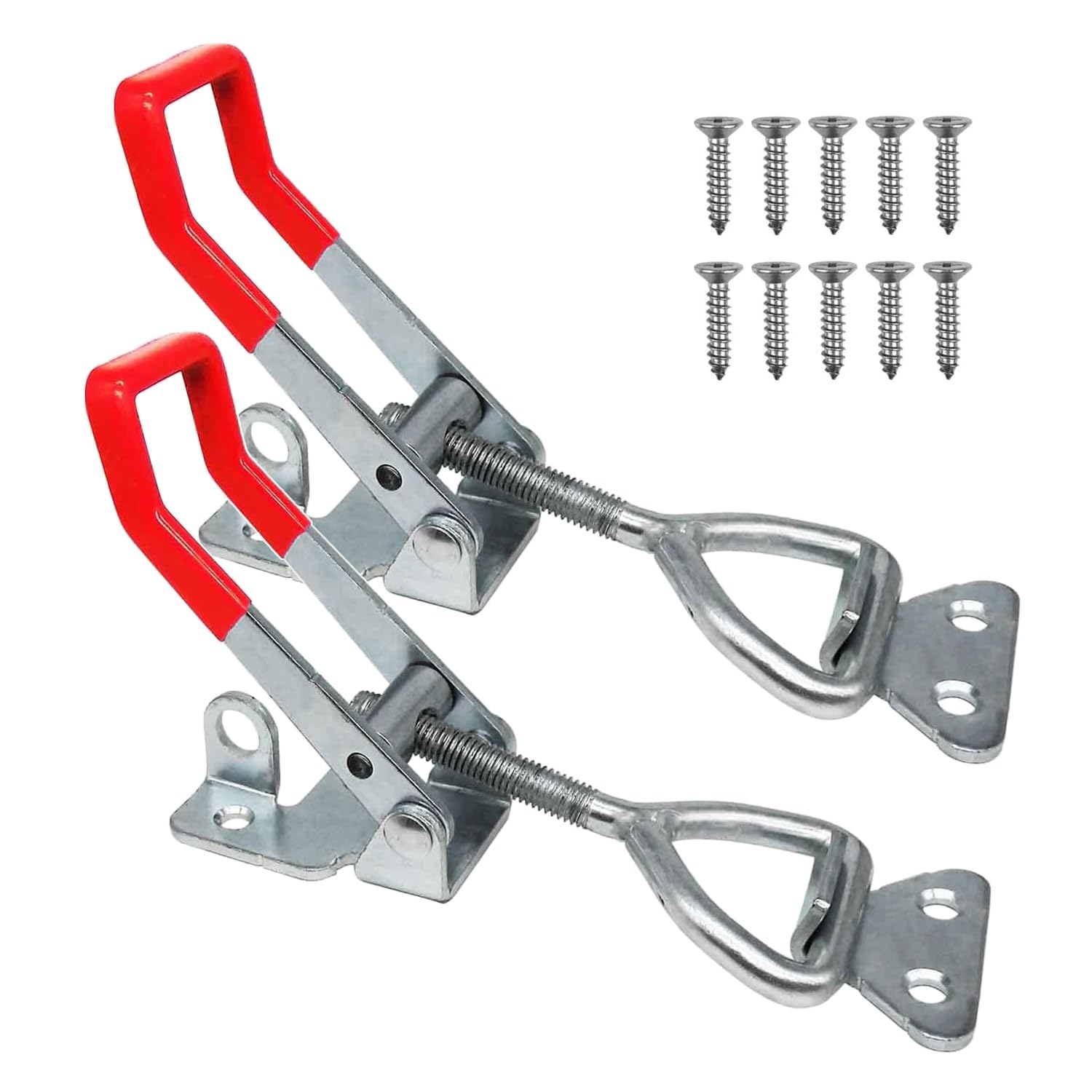 Toggle Clamp,2 pcs Adjustable Toggle Catch Toggle Latch Metal Clamps Quick Release Pull Latch Tools Hasp Clip Clamp Draw Latch, for Door Cabinet Box Case Trunk Tool Boxes 990kg