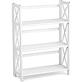 Casual Home Montego 3-Shelf White fold bookcase, 27.5" Wide