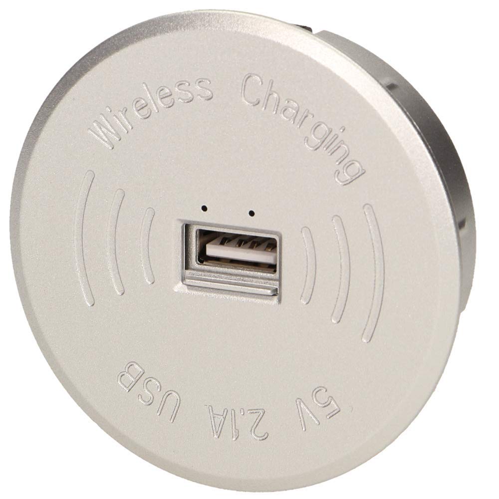 Orno AE-1367/G Wireless Charger with Additional USB Port for Wired Charging Colour: Black, Silver, White