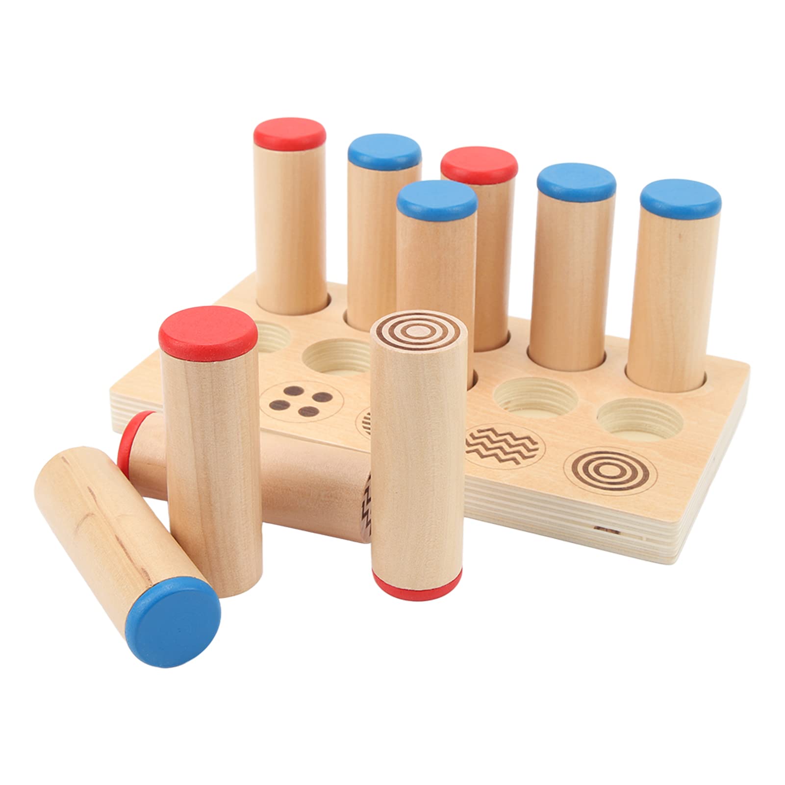 Montessori Sound Cylinders Sound Boxes, Montessori Toys Wooden Toys Sensory Integration Training Toy for