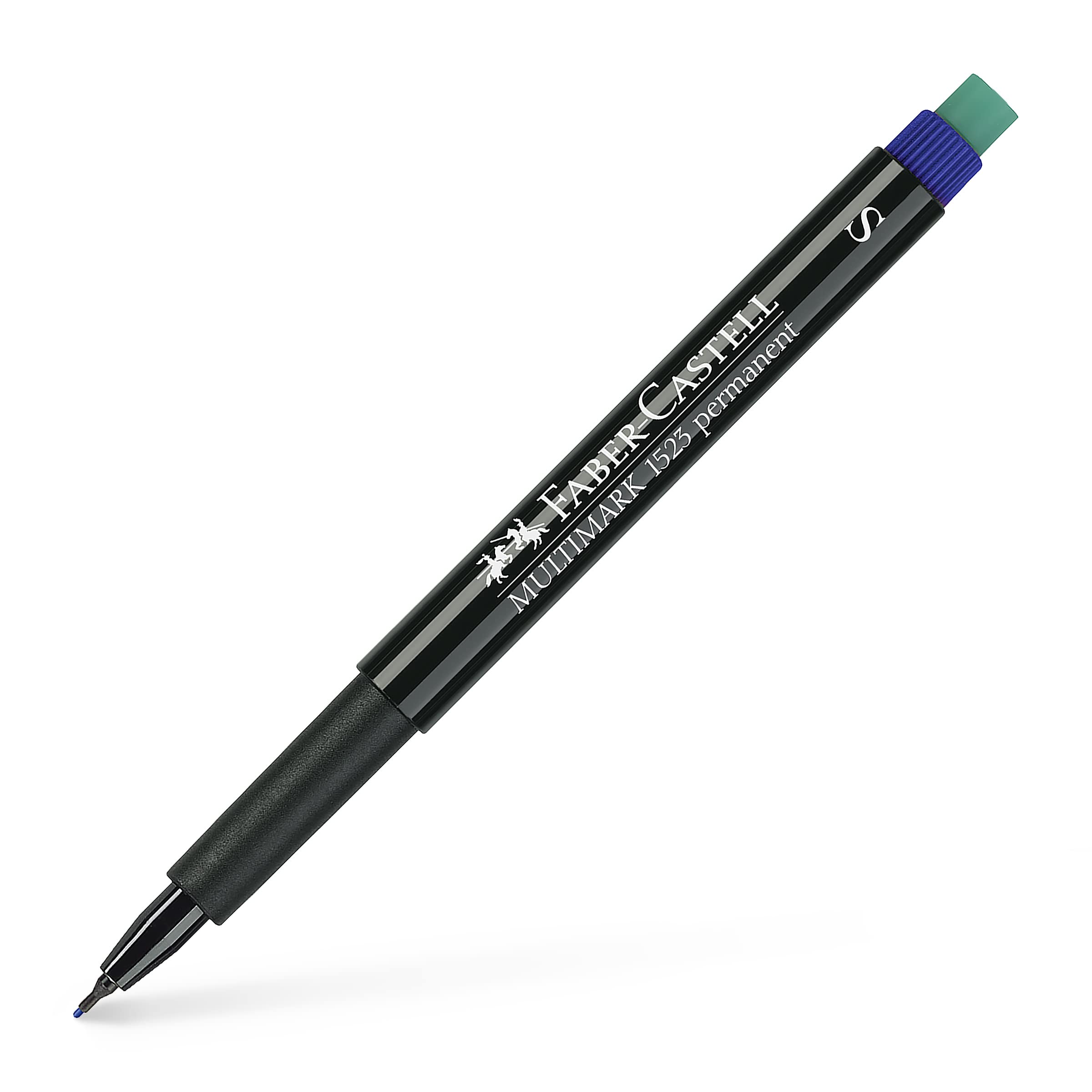 Faber-Castell 152351 Permanent Markers (S) 1pezzo Permanent Marker – Blue (Blue, Black, Blue, Plastic, Pack of 1) (S)