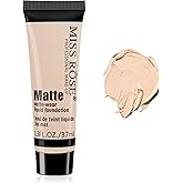 Liquid Foundation Cream, Full Coverage Matte Concealer Base Primer for Face Makeup, Waterproof Longwearing Flawless Makeup Base Foundation Hides Wrinkles & Lines for All Skin Tone (BEIGE 3, 1.3 Fl Oz)