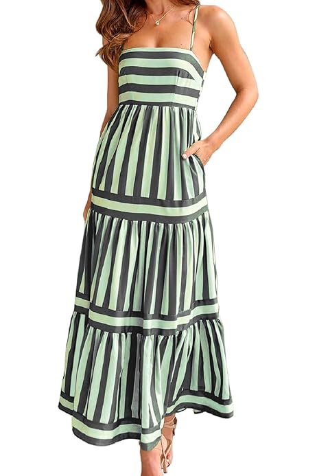 Amazon Vestidos Largos Verano Algodon Vestidos De Rayas Zara