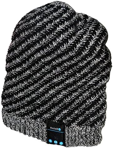 Bluetooth Hat Bluetooth Headphone Beanie Hat Smart Cap Hands Free Call Sync Call Music Hat for IOS iPhone and Android Smart Phone Christmas Gifts Men Women Boyfriend Father Husband(Grey)