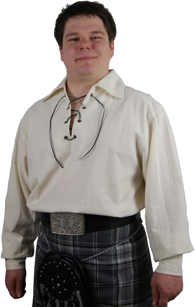 USA Kilts Men's Cream Highland Kilt Shirt