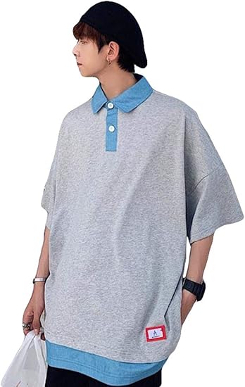 Amazon Gergeousポロシャツ メンズ ゆったり 韓国 半袖ｔシャツ ポロネック ファッション ｔシャツ 快適 おしゃれ カジュアル トップス 爽やか スポーツ風 ストリート系 夏 Tシャツ カットソー 通販