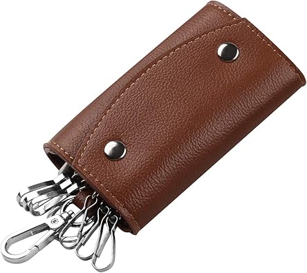 Amazon キーケース メンズ カードキーケース レザー スマートキーケース 車キーケース 6連 大容量 褐色 キーケース